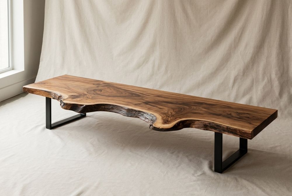 Long low slab on black U-legs